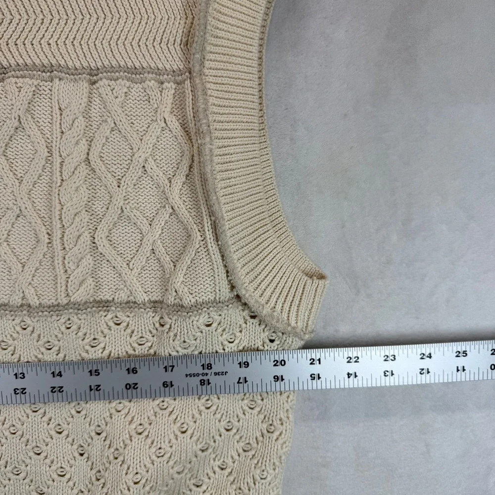 Free People Sweater‎ Vest Sleeveless Knit Patchwork Cottagecore Size S READ